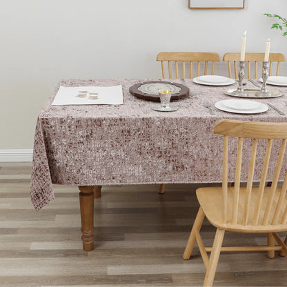Velvet Patina Blush Taupe Tablecloth