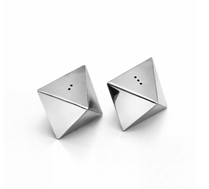 Stainless Steel Diamond Salt & Pepper