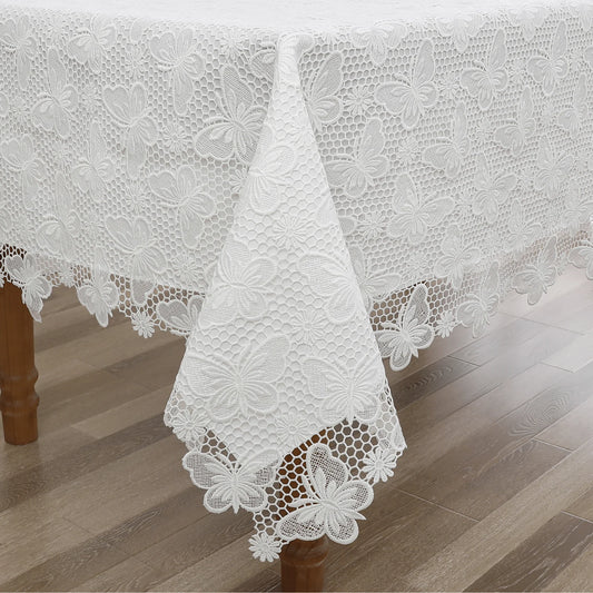 Lace Butterfly Lined Tablecloth