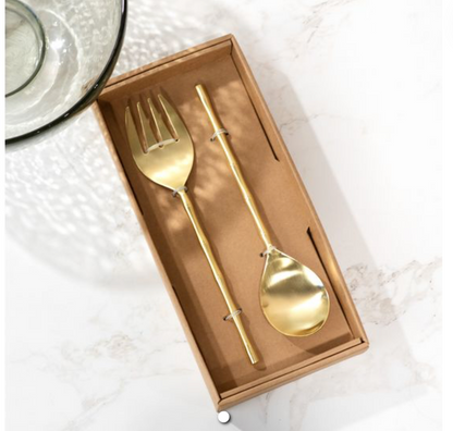 2PC Gold Stick Salad Set