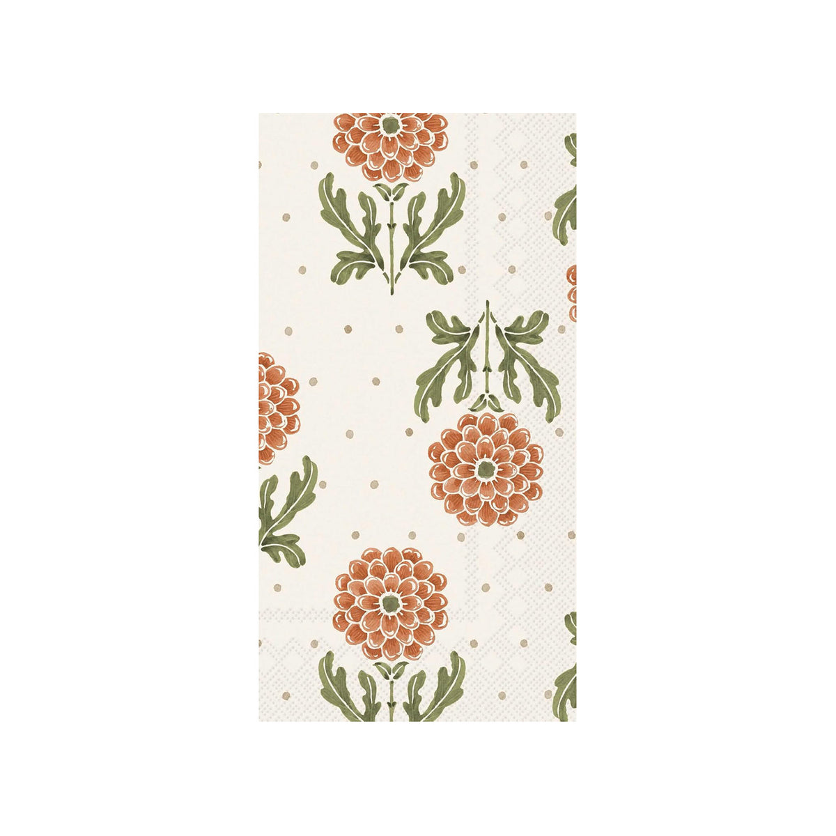 Simple Flower Orange Guest Towel 16pk