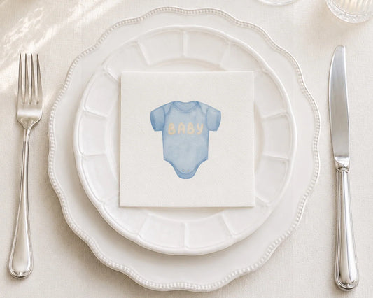 Blue Stretchie Cocktail Napkin 20pk