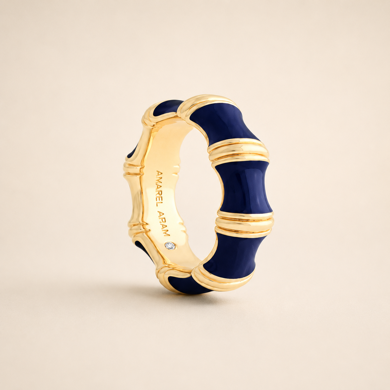 Bamboo Enameled Ring