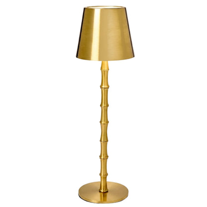 LED Cordless Gold Bamboo Lamp