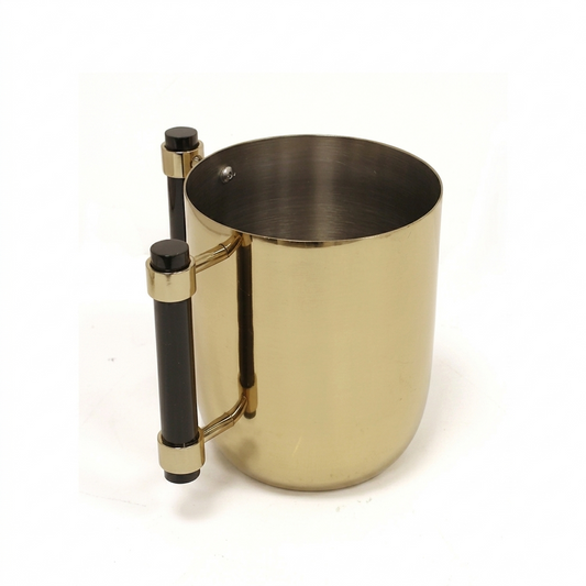 Metal Wash Cup Gold with Clear Handles