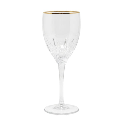 Optic Glasses with Gold Rim Set of 6