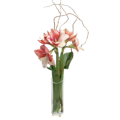 Acrylic Clear Vase With Gold Legs