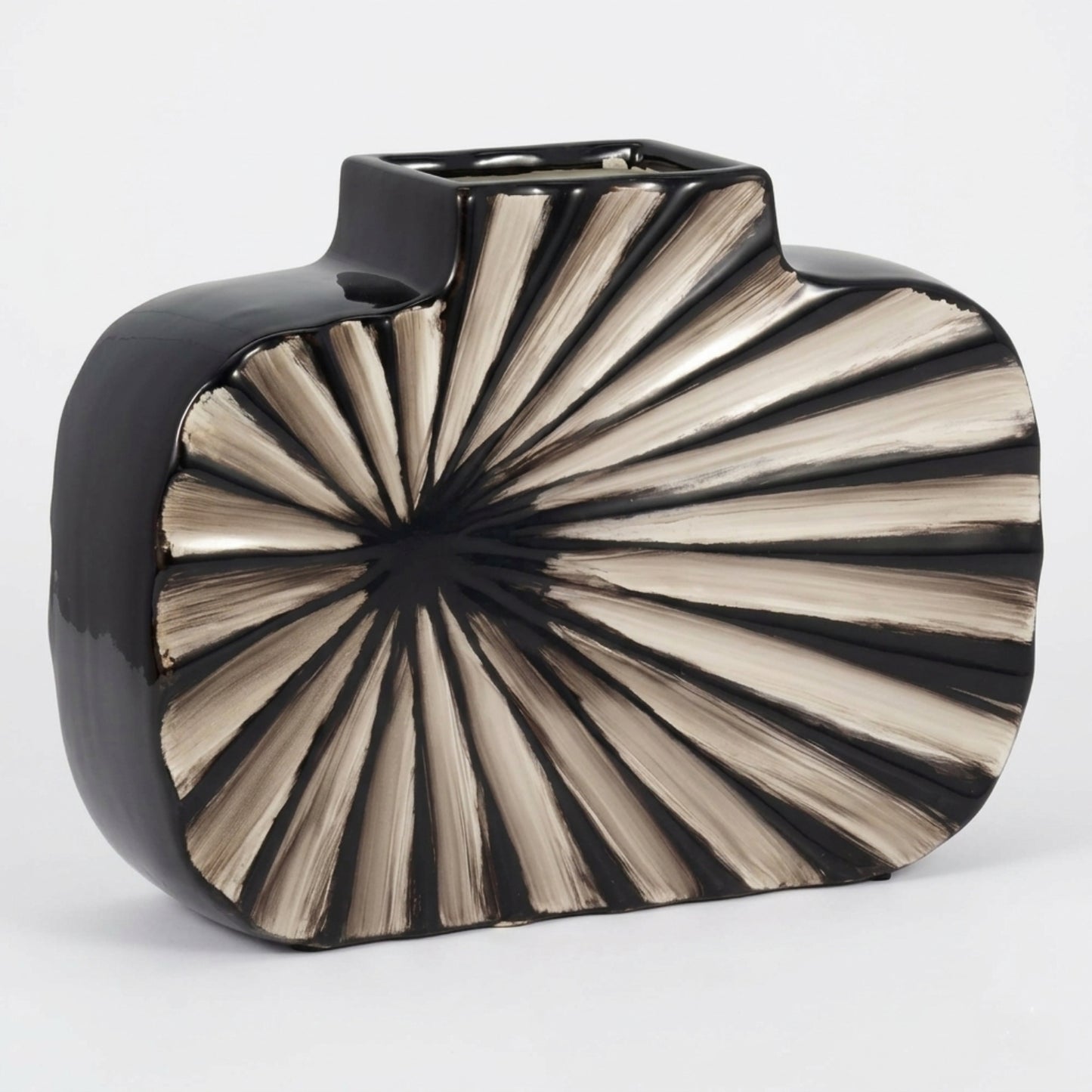 Black/White Textured Vase