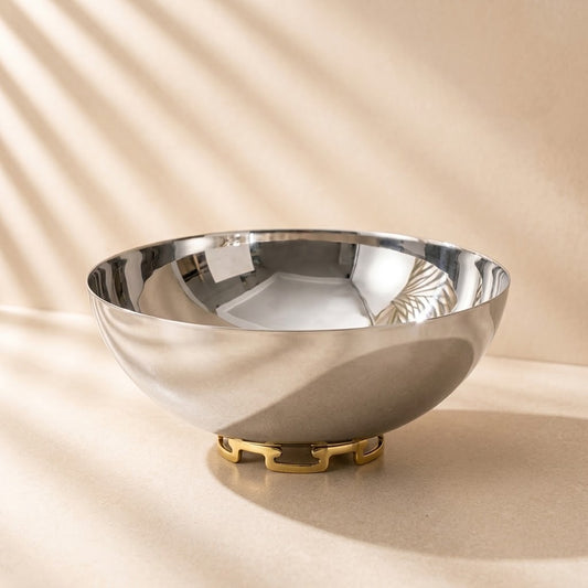 Luxe Linked Stainless Steel Salad Bowl