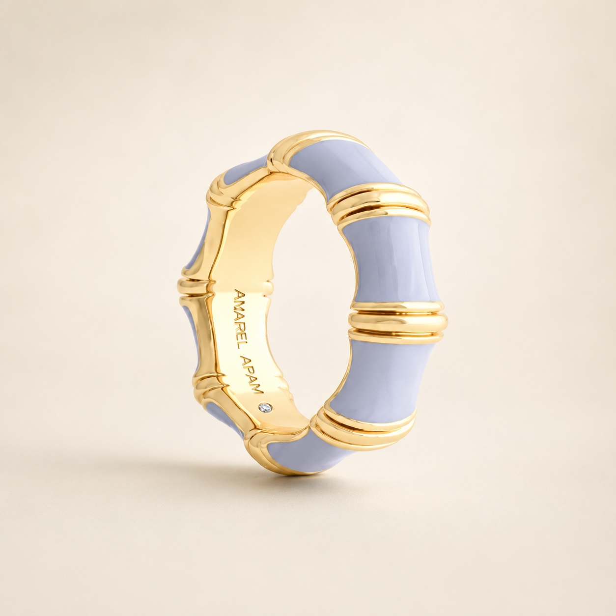 Bamboo Enameled Ring