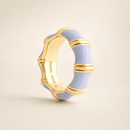 Bamboo Enameled Ring