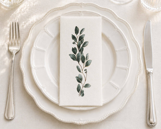 Emerald Leaves - Printed Guest Towel