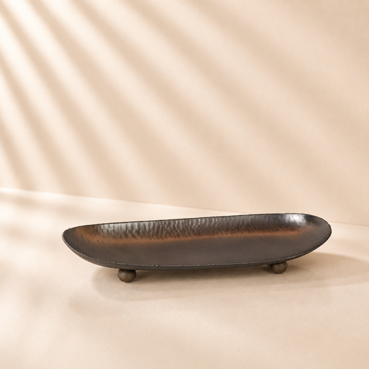 Temari Hammered BLK/WHT Oblong
