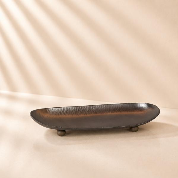 Temari Hammered BLK/WHT Oblong