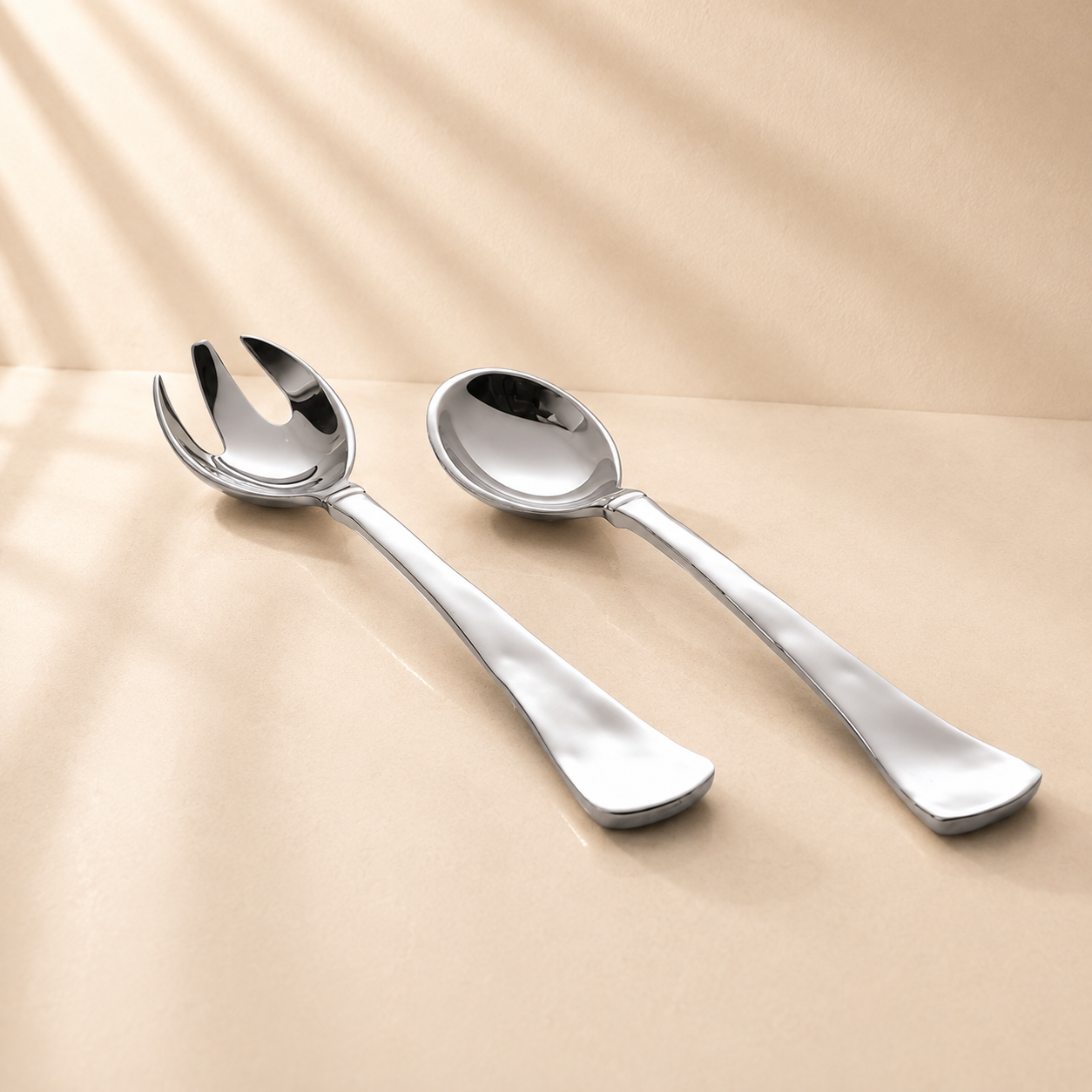 Soho Large Salad Servers-Silve