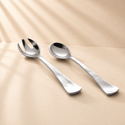 Soho Large Salad Servers-Silve