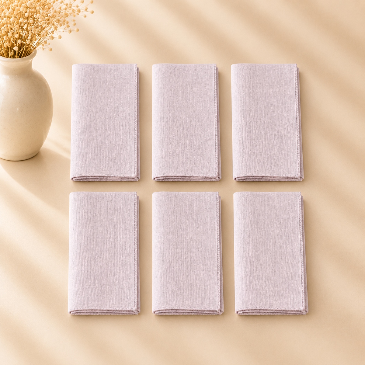 Harvest Weave Rose Napkins 6pcs Set 18”x18”