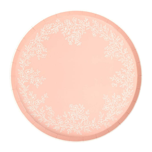 Floral Elegance Pink Dinner Plates 8pk