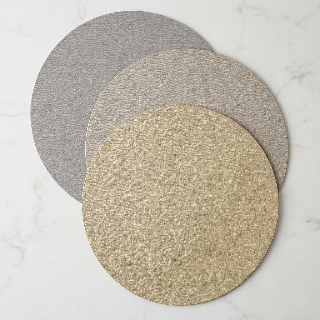 Round Vinyl Placemats 16" Set of 4