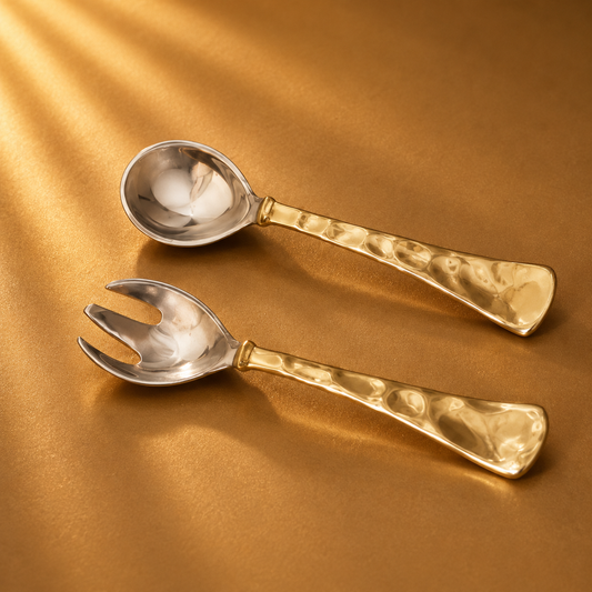 Sierra Modern Gold Salad Server - Beatriz Ball