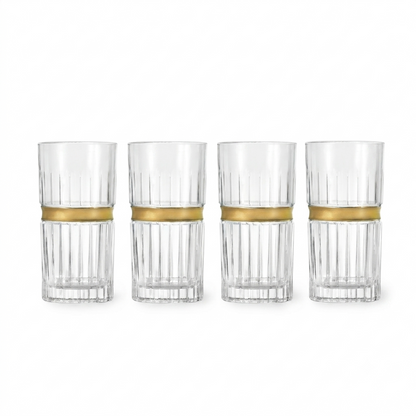 Regine High Ball Gold Banded Set of 4