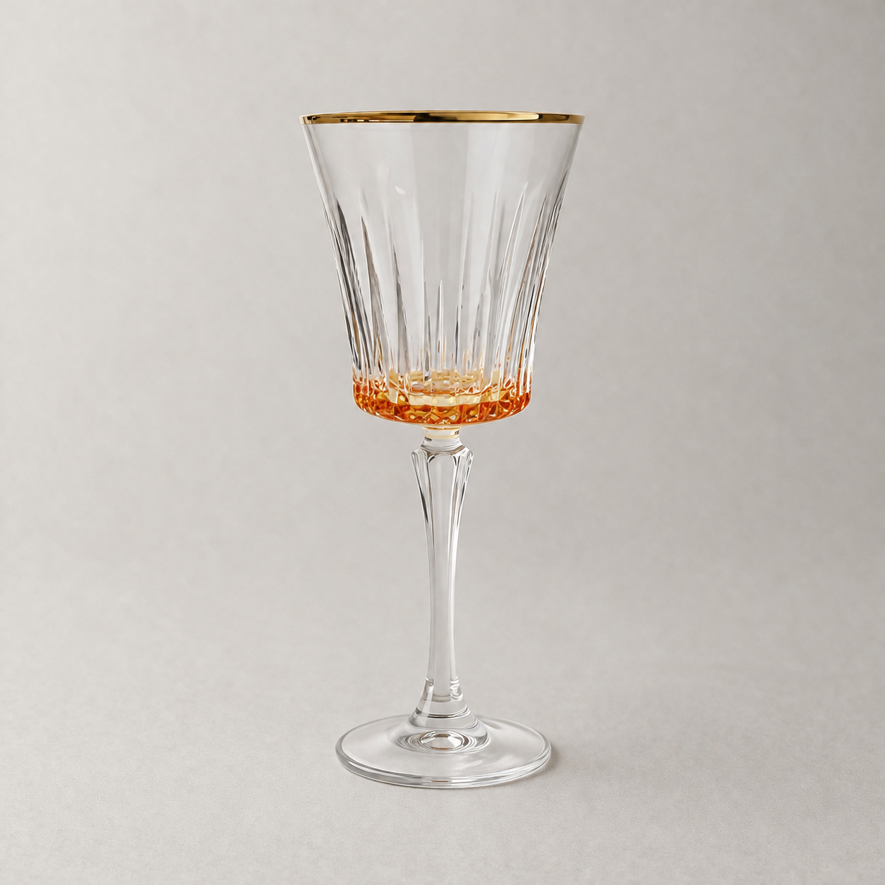 Amber Gold Rim Glasses- 6 pcs