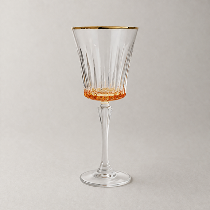 Amber Gold Rim Glasses- 6 pcs