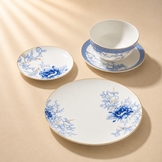 Cypress Blue 16pc Dinnerware (Service for 4)