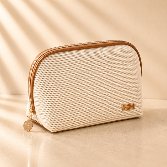 Tropea Ivory Lola Makeup Bag