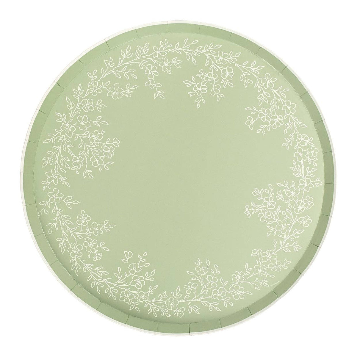 Floral Elegance Sage Dinner Plates 8pk