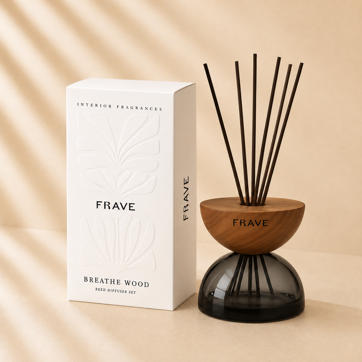 Breath Wood Smoked Glass Diffuser Pink Citron & Peony