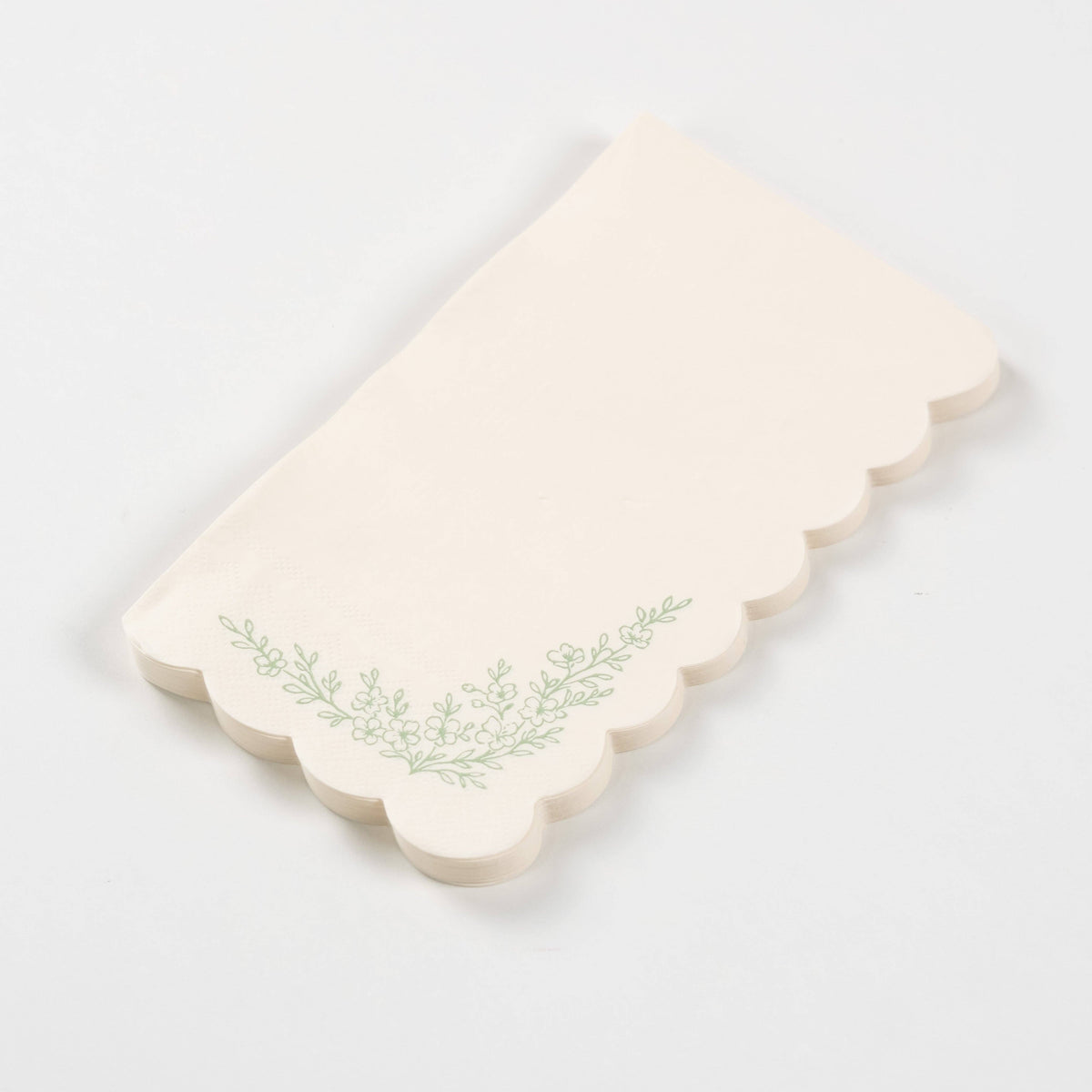 Floral Elegance Sage Guest Towels 16pk