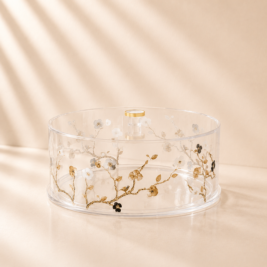 Ornate Garden Round Cake Log Holder