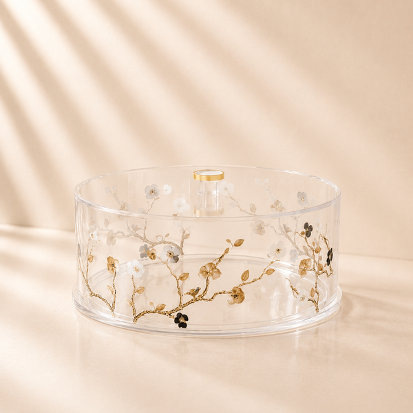 Ornate Garden Round Cake Log Holder