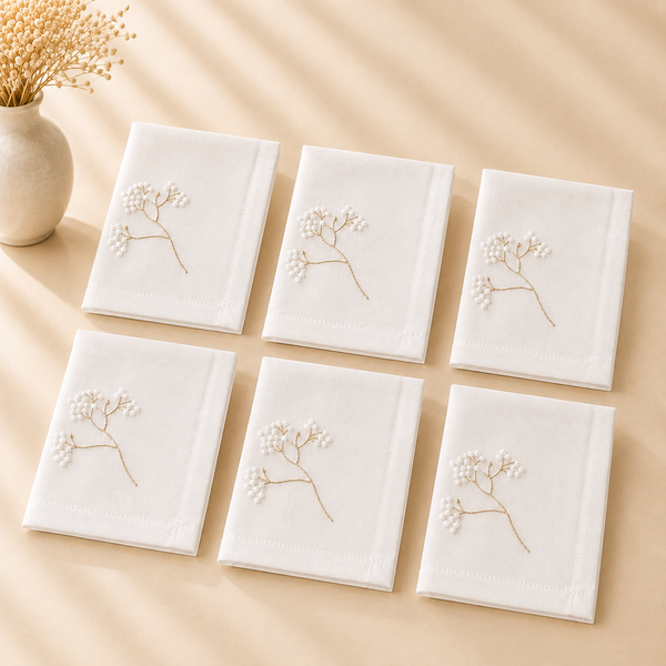 Blossom White Napkins - 6 Pcs 18”x18”