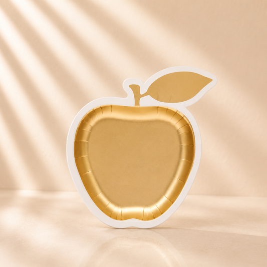 Golden Apple Die Cut Salad Plate