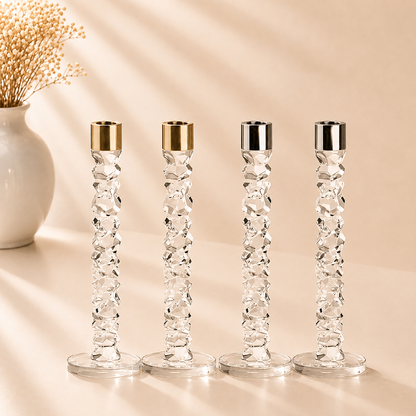 Orrefors Carat Candlesticks - Set of 2