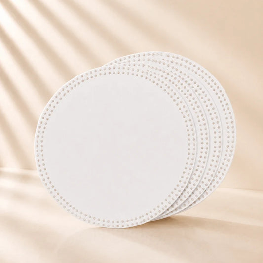 Embroidered Charger With Gold Dots 15” Set of 4