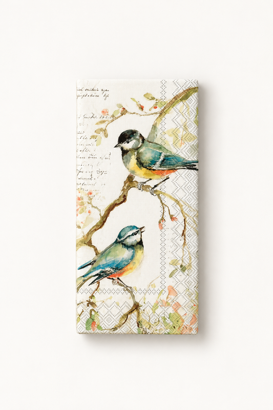 Happy Little Titmice Guest Towel 16pk