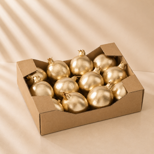 Gold Pomegranates Set of 12
