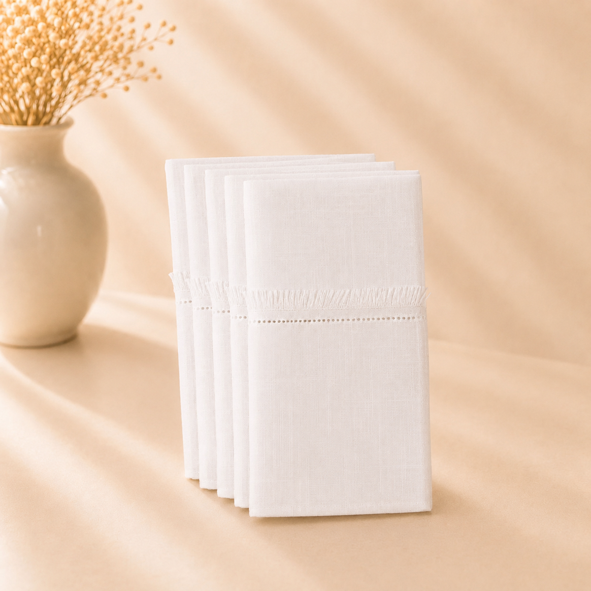 Frayed Edge Packet Napkin Set of 6