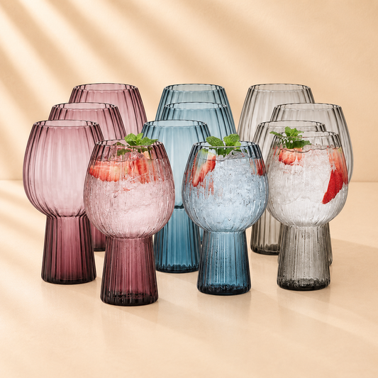 Phoebe Optic Set of 4 Goblet Glasses