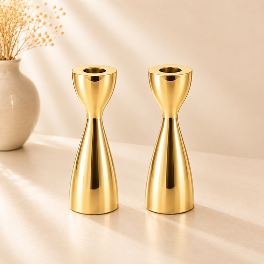 Gold Candlesticks Set of 2
