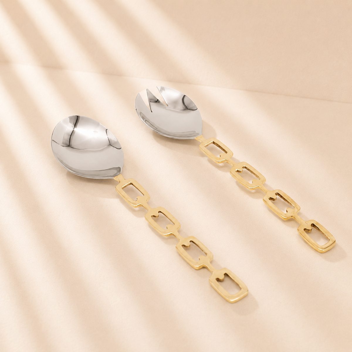 Luxe Linked Stainless Steel Salad Server