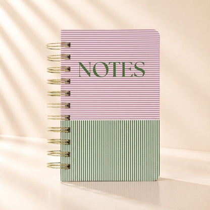 Spiral Notebook Pocket Petite Stripe