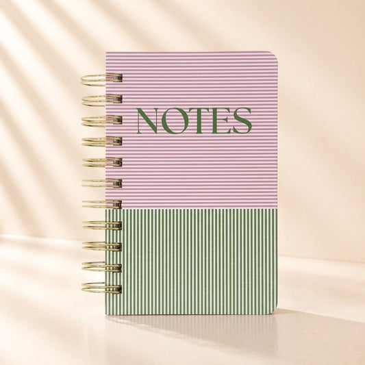 Spiral Notebook Pocket Petite Stripe