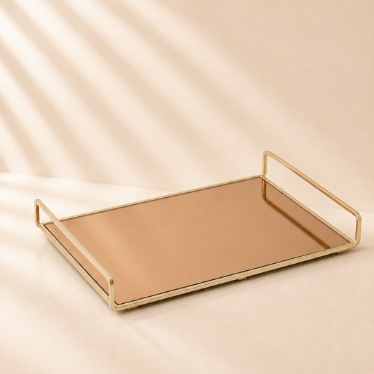 Satin Gold Vanity Tray