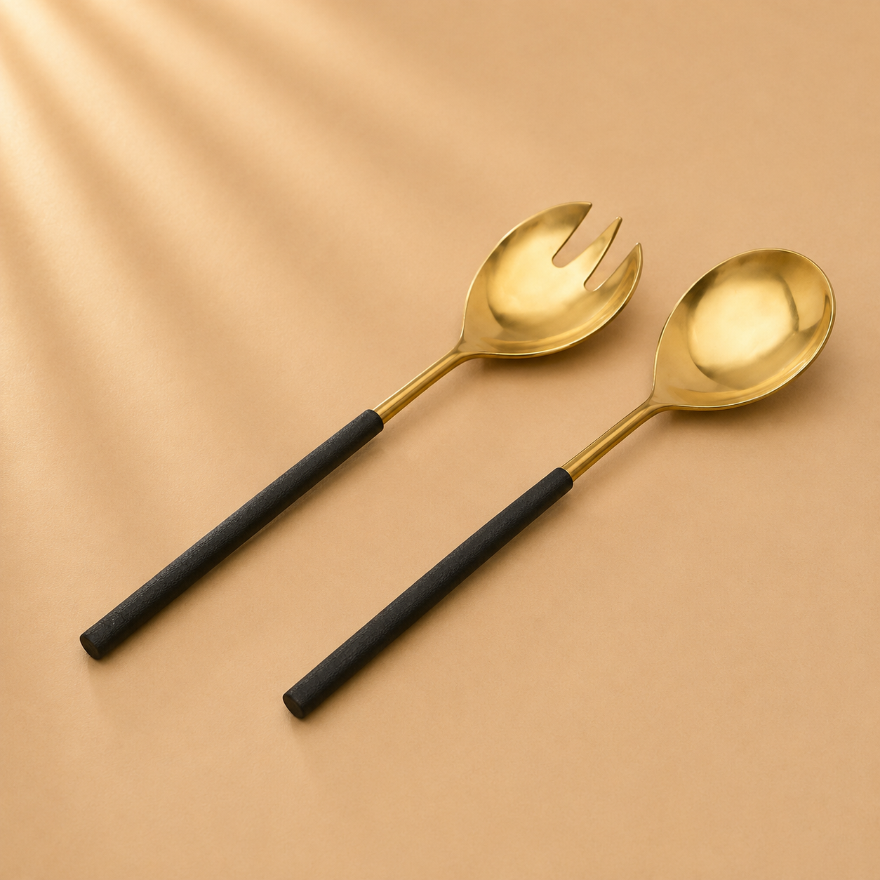 Encalmo Black & Gold Salad Servers