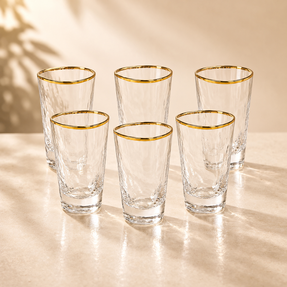 Triangle Gold Rim Shot Glass-6