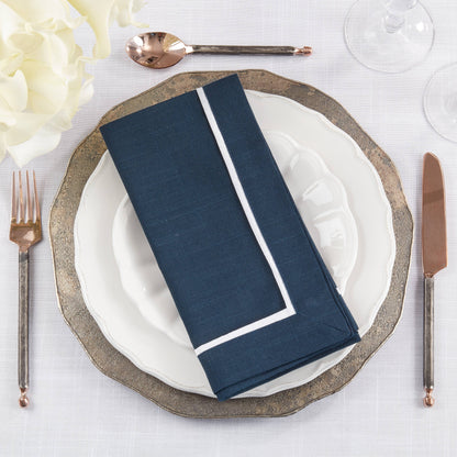 Classic Pleated Design Napkin: Grey 20" Set of 4